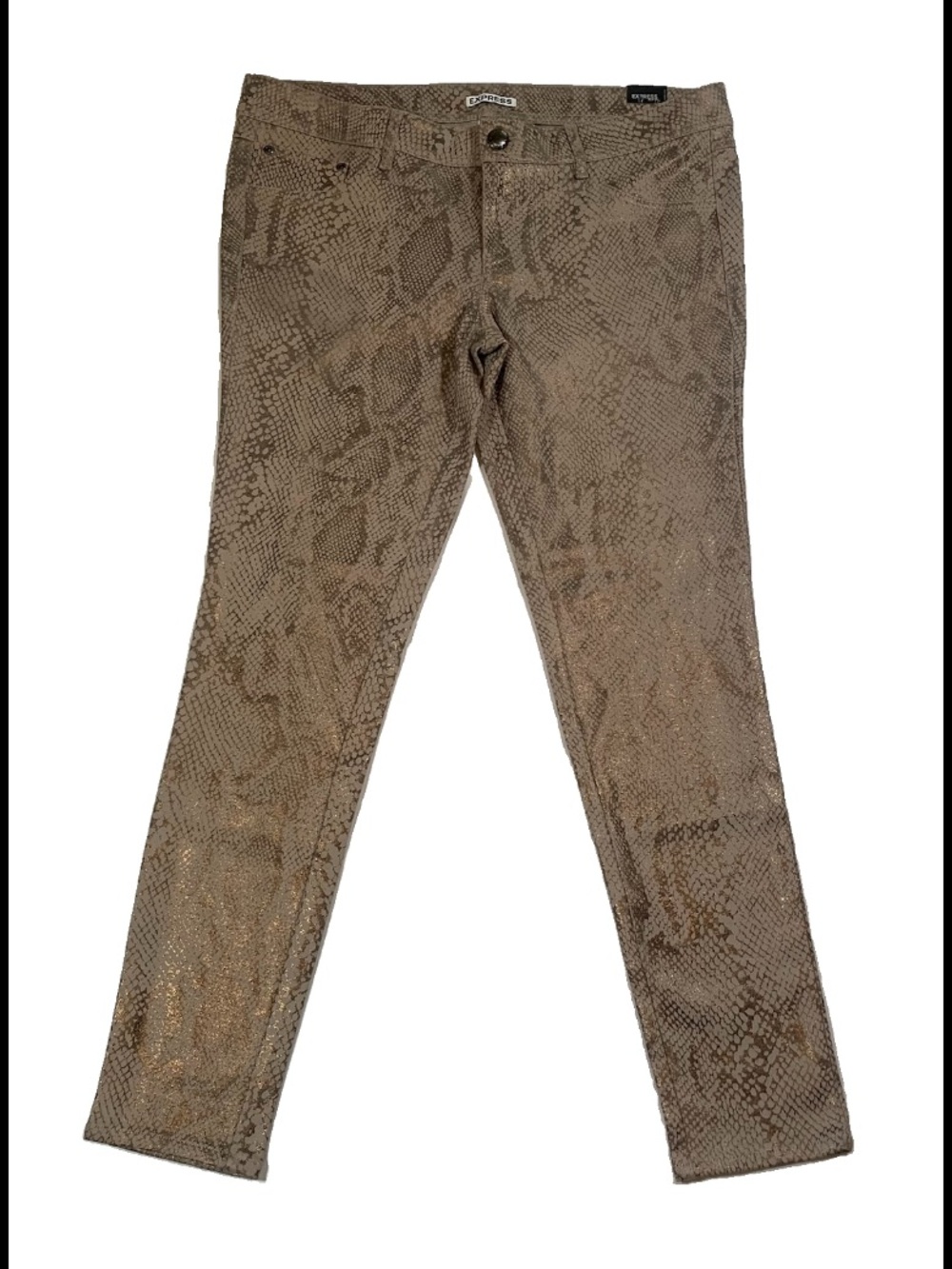 NEW Express Stella Snakeskin Legging Ankle Pants Size L